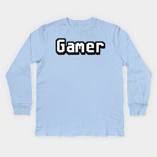 Cool Gaming Font Kids Long Sleeve T-Shirt